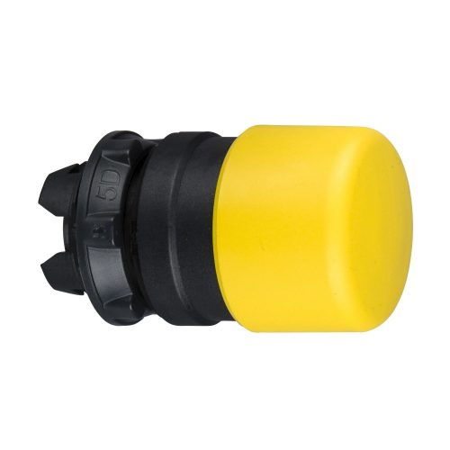 Schneider ZB5AC54 Harmony műanyag Ø30 gombafejű nyomógomb fej, Ø22, visszatérő, sárga