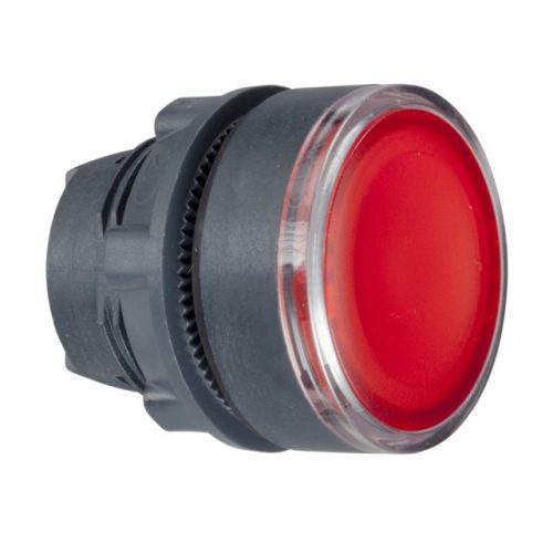 Schneider ZB5AH0483 Harmony műanyag világító nyomógomb fej, Ø22, nyomó-nyomó, betehető címke, piros