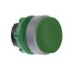 Schneider ZB5AH3C0 Harmony műanyag nyomógomb fej, Ø22, nyomó-nyomó, kiemelkedő, zöld, szürke perem