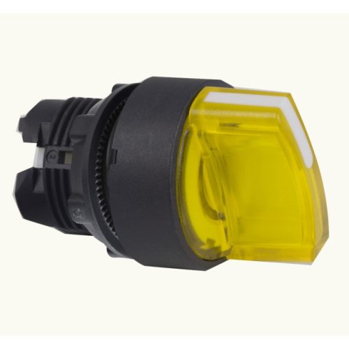 Schneider ZB5AK1583 Harmony műanyag világító választókapcsoló fej, Ø22, 3 állású, sárga, középre visszatérő