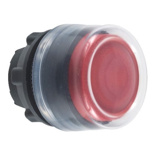 Schneider ZB5AP48 Harmony műanyag nyomógomb fej, Ø22, visszatérő, gumisapkás, betehető címke, piros