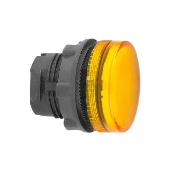   Schneider ZB5AV053S Harmony műanyag jelzőlámpa fej, Ø22, LED jelzőlámpához, hornyolt lencse, narancssárga