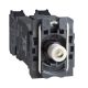 Schneider ZB5AW04D15 Harmony műanyag jelzőlámpa és érintkező blokk rögzítő aljzattal, BA9s LED-es, transzformátoros, 1NO+1NC, 230VAC, fehér