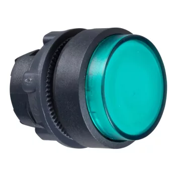   Schneider ZB5AW13 Harmony műanyag világító nyomógomb fej, Ø22, visszatérő, BA9s foglalatos, kiemelkedő, zöld