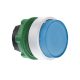 Schneider ZB5AW163C1 Harmony műanyag világító nyomógomb fej, Ø22, visszatérő, LED-es, kiemelkedő, kék, fehér perem
