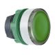 Schneider ZB5AW333SC1 Harmony műanyag világító nyomógomb fej, Ø22, visszatérő, beépített LED-hez, hornyolt lencsével, zöld, fehér perem