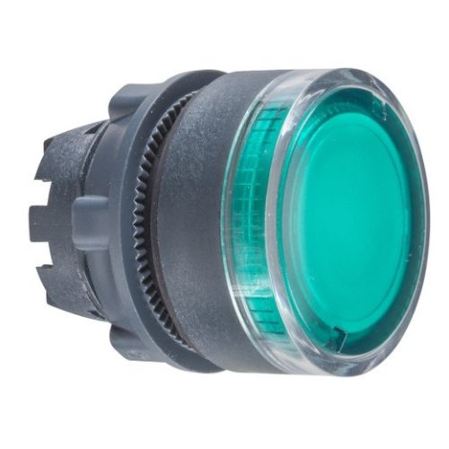 Schneider ZB5AW333TQ Harmony műanyag világító nyomógomb fej, Ø22, visszatérő, beépített LED-hez, zöld 100 darabos csomagban