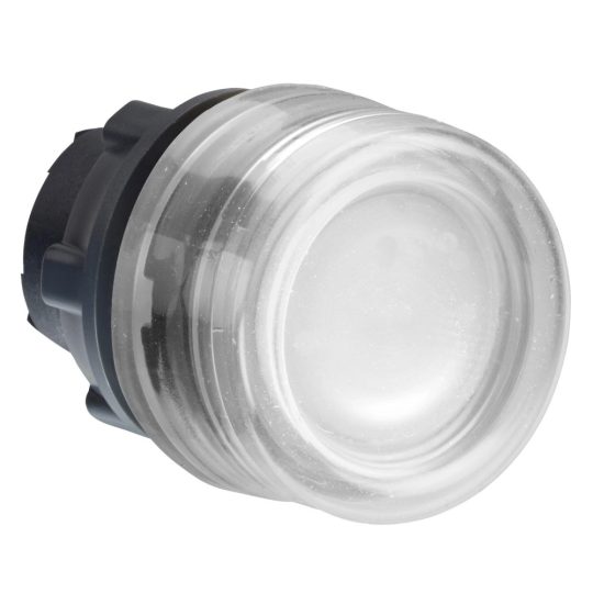 Schneider ZB5AW513 Harmony műanyag világító nyomógomb fej, Ø22, visszatérő, védősapkás, beépített LED-hez, fehér Schneider ZB5AW513 Harmony műanyag világító nyomógomb fej, Ø22, visszatérő, védősapkás, beépített LED-hez, fehér