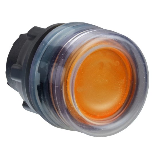 Schneider ZB5AW553 Harmony műanyag világító nyomógomb fej, Ø22, visszatérő, védősapkás, beépített LED-hez, narancssárga Schneider ZB5AW553 Harmony műanyag világító nyomógomb fej, Ø22, visszatérő, védősapkás, beépített LED-hez, narancssárga