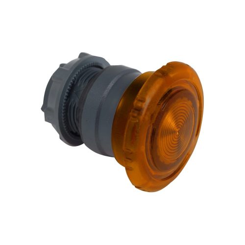 Schneider ZB5AW753 Harmony műanyag világító nyomógomb fej, Ø22, forgatásra kioldó, Ø40 gombafejű, beépített LED-hez, narancssárga