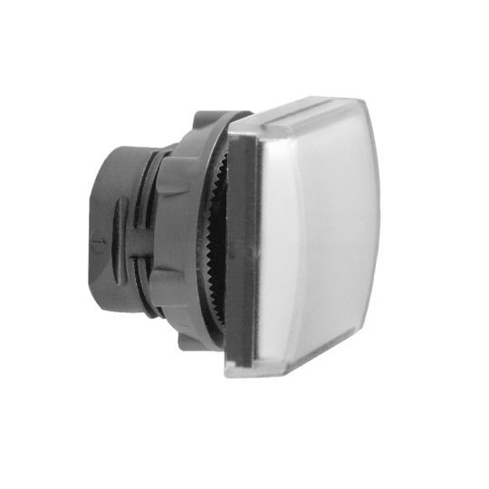 Schneider ZB5CV013 Harmony műanyag négyszög alakú jelzőlámpa fej, Ø22, LED modulhoz, fehér Schneider ZB5CV013 Harmony műanyag négyszög alakú jelzőlámpa fej, Ø22, LED modulhoz, fehér