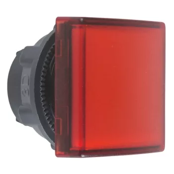   Schneider ZB5CV043 Harmony műanyag négyszög alakú jelzőlámpa fej, Ø22, LED modulhoz, piros