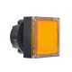 Schneider ZB5CW353 Harmony műanyag négyszög alakú világító nyomógomb fej, Ø22, visszatérő, LED modulhoz, betehető címke, narancssárga