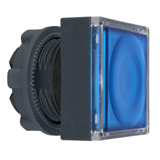 Schneider ZB5CW363 Harmony műanyag négyszög alakú világító nyomógomb fej, Ø22, visszatérő, LED modulhoz, betehető címke, kék Schneider ZB5CW363 Harmony műanyag négyszög alakú világító nyomógomb fej, Ø22, visszatérő, LED modulhoz, betehető címke, kék