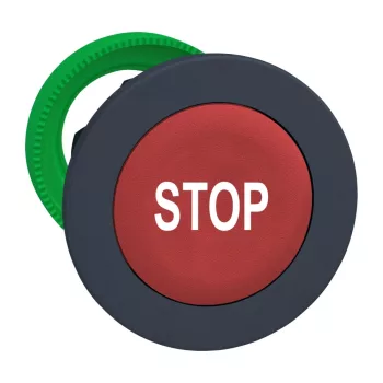   Schneider ZB5FA434 Harmony panelbe süllyesztett műanyag nyomógomb fej, Ø30, piros, "STOP"