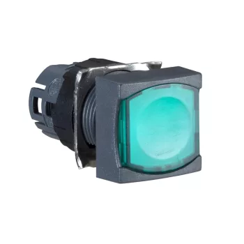   Schneider ZB6CW3 Harmony XB6 Ø16 világító nyomógombfej négyzetes, zöld