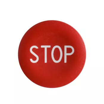   Schneider ZBA434 Harmony Ø22 nyomógomb piros tető jelölt STOP