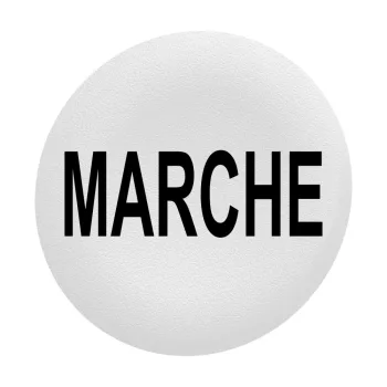   Schneider ZBAF142 Harmony Ø30 panelbe süllyesztett nyomógomb tető, fehér, "MARCHE"