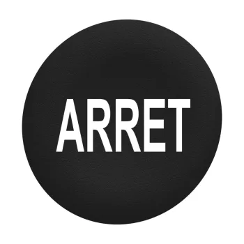   Schneider ZBAF233 Harmony Ø30 panelbe süllyesztett nyomógomb tető, fekete, "ARRET"