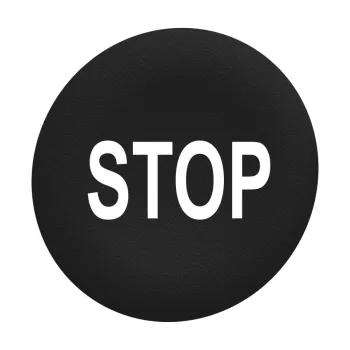   Schneider ZBAF234 Harmony Ø30 panelbe süllyesztett nyomógomb tető, fekete, "STOP"