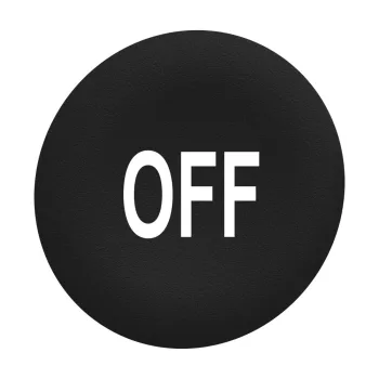   Schneider ZBAF235 Harmony Ø30 panelbe süllyesztett nyomógomb tető, fekete, "OFF"