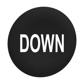   Schneider ZBAF344 Harmony Ø30 panelbe süllyesztett nyomógomb tető, zöld, "DOWN"