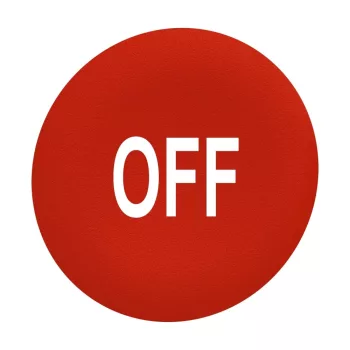   Schneider ZBAF435 Harmony Ø30 panelbe süllyesztett nyomógomb tető, piros, "OFF"