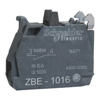   Schneider ZBE1016 Harmony XB4/XB5 érintkező blokk, 1NO, aranyozott alacsonyszintű érintkezők, csavaros csatlakozó