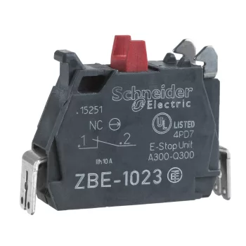   Schneider ZBE1023 Harmony XB4/XB5 érintkező blokk, 1NC, Faston csatlakozó