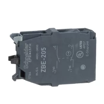   Schneider ZBE205 Harmony XB4/XB5 érintkező blokk, 1NO+1NC, csavaros csatlakozó