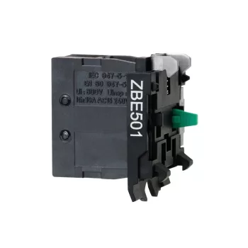   Schneider ZBE501 Harmony XB4/XB5 érintkező blokk, 1NO, nagyteljesítményű, 10A, csavaros csatlakozó