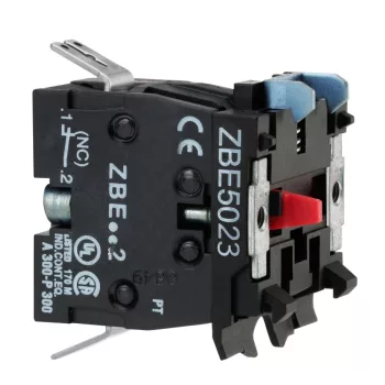   Schneider ZBE5023 Harmony XB4/XB5 érintkező blokk, 1NC, nagyteljesítményű, 10A, Faston csatlakozó
