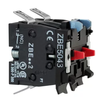   Schneider ZBE5043 Harmony XB4/XB5 érintkező blokk, 2NC, nagyteljesítményű, 10A, Faston csatlakozó