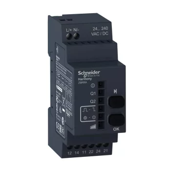   Schneider Electric ZBRRA Harmony konfigurálható vevőegység, 2 relé kimenet, monostabil/bistabil/stop-start, 24-240VAC/DC
