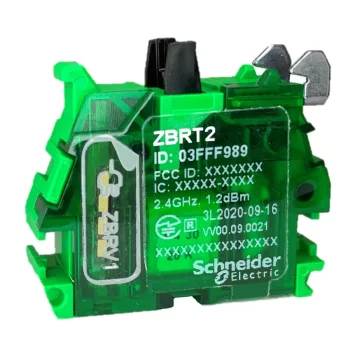   Schneider Electric ZBRT2 Harmony vezetéknélküli nyomógomb adó blokk, 1 impulzus nyomásra + 1 impulzus elengedésre