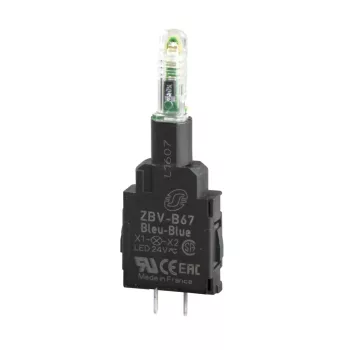   Schneider ZBVB37 Harmony jelzőlámpa világító modul, LED, 24VAC/DC, zöld, tűs csatlakozó