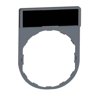   Schneider ZBY2101C0 Harmony címketartó 30x40 mm, Ø22 készülékekhez, 8x27 mm felirati címkével, jelöletlen, fekete/piros, szürke perem
