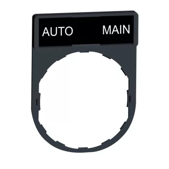   Schneider ZBY2164 Harmony címketartó 30x40 mm, Ø22 készülékekhez, 8x27 mm felirati címkével, AUTO-MAIN