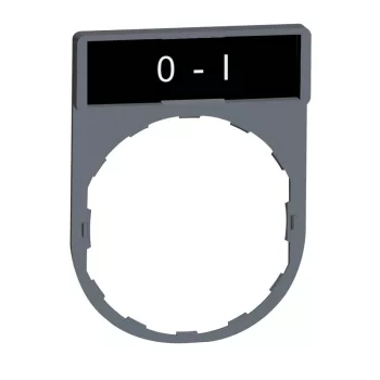   Schneider ZBY2178C0 Harmony címketartó 30x40 mm, Ø22 készülékekhez, 8x27 mm felirati címkével, O-I, szürke