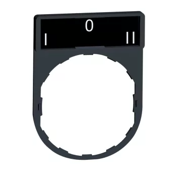   Schneider ZBY2186 Harmony címketartó 30x40 mm, Ø22 készülékekhez, 8x27 mm felirati címkével, I-O-II