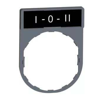   Schneider ZBY2186C0 Harmony címketartó 30x40 mm, Ø22 készülékekhez, 8x27 mm felirati címkével, O-I, szürke