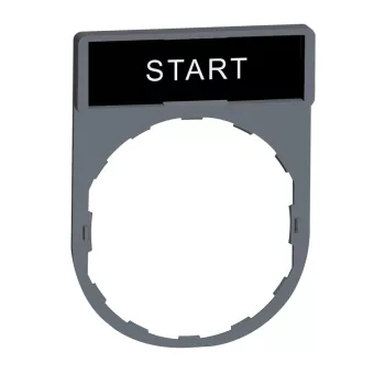   Schneider ZBY2303C0 Harmony címketartó 30x40 mm, Ø22 készülékekhez, 8x27 mm felirati címkével, STOP, szürke perem