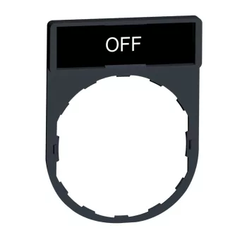   Schneider ZBY2312 Harmony címketartó 30x40 mm, Ø22 készülékekhez, 8x27 mm felirati címkével, OFF