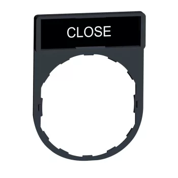   Schneider ZBY2314 Harmony címketartó 30x40 mm, Ø22 készülékekhez, 8x27 mm felirati címkével, CLOSE