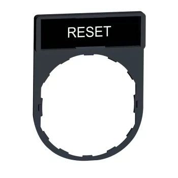   Schneider ZBY2322 Harmony címketartó 30x40 mm, Ø22 készülékekhez, 8x27 mm felirati címkével, RESET