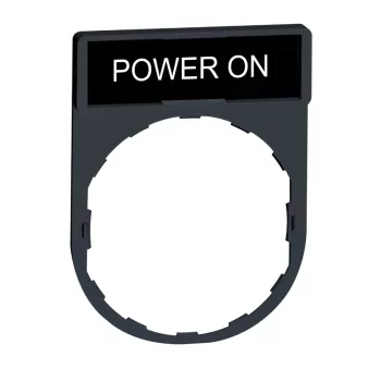   Schneider ZBY2326 Harmony címketartó 30x40 mm, Ø22 készülékekhez, 8x27 mm felirati címkével, POWER ON