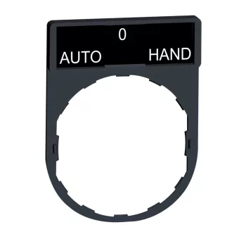   Schneider ZBY2385 Harmony címketartó 30x40 mm, Ø22 készülékekhez, 8x27 mm felirati címkével, AUTO-O-HAND