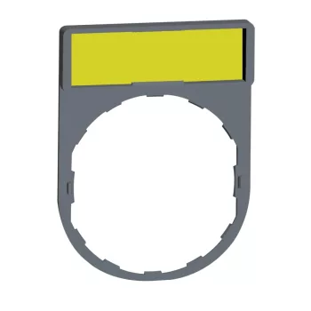   Schneider ZBY4101C0 Harmony címketartó 30x40 mm, Ø22 készülékekhez, 8x27 mm felirati címkével, jelöletlen, fehér/sárga, szürke perem