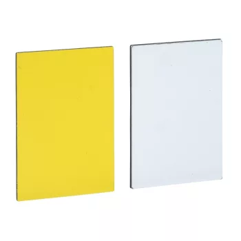   Schneider ZBY5102 Harmony felirati címke, 18x27 mm, 30x50 mm címketartóhoz, gravírozható, fehér/sárga