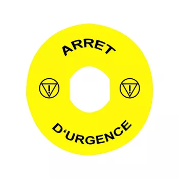   Schneider ZBY8130 Címke vészgombhoz "ARRET D'URGENCE"